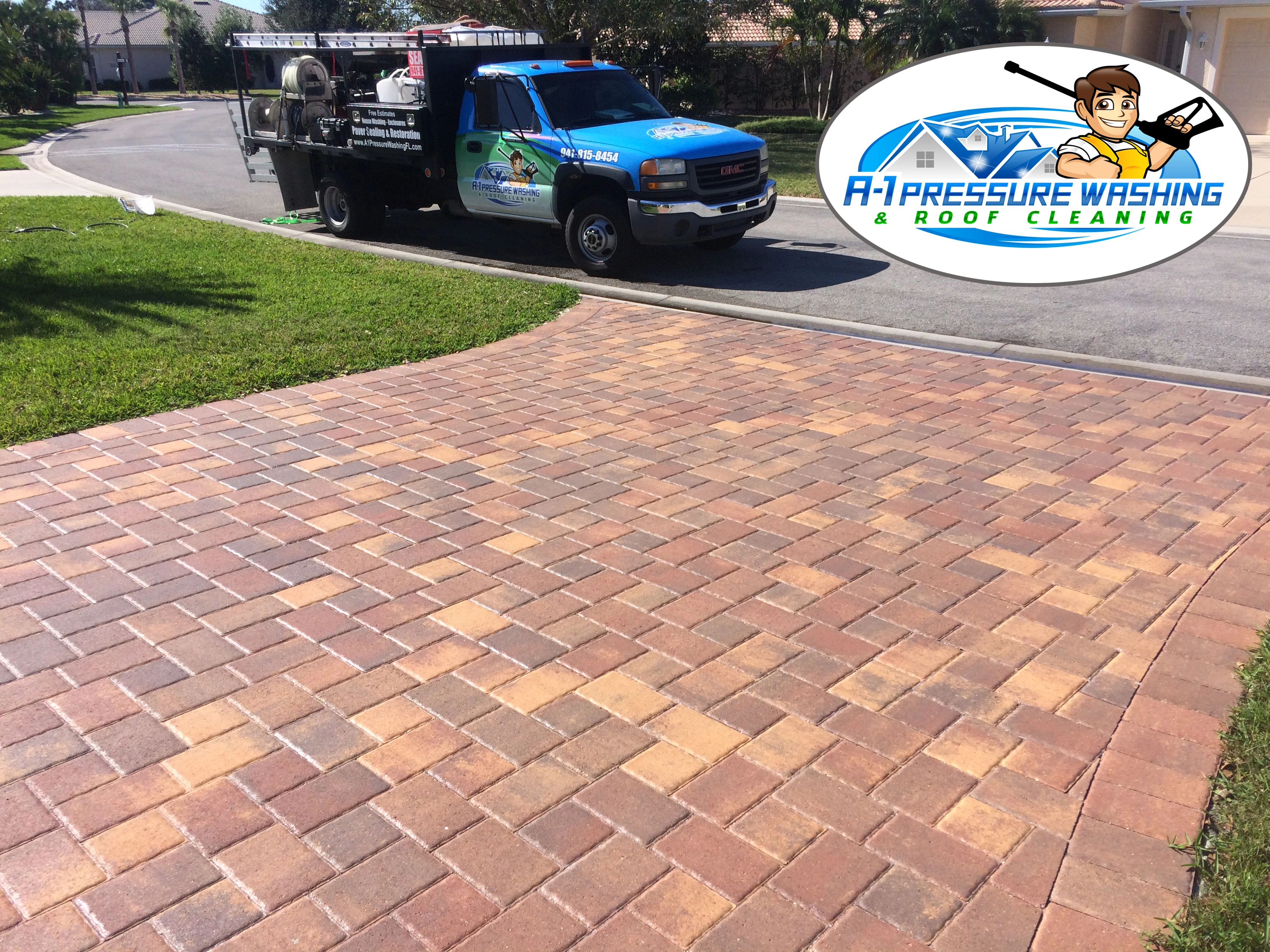 Best Brick Paver Sealing Services | A-1 Pressure Washing & Roof Cleaning | 941-815-8454 